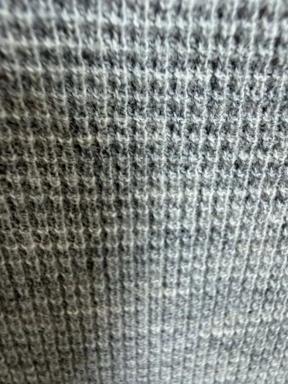 Madewell Waffle Knit Top Shirt Women's Medium M Oversized Lightweight Gray